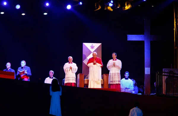 Jornada Mundial Juventude Vigília Noturna Com Papa Bento Xvi Austrália — Fotografia de Stock