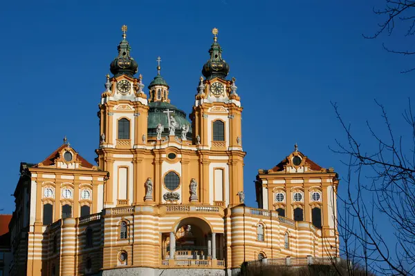 Baroque Exterior Melk Abbey Austria Royalty Free Stock Images