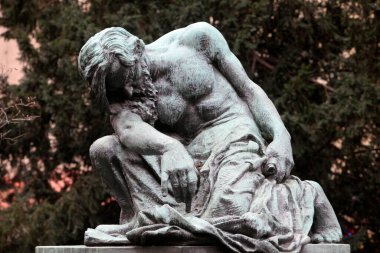 1905 'te Frantisek Bilek' in Musa heykeli. Çek Cumhuriyeti. 