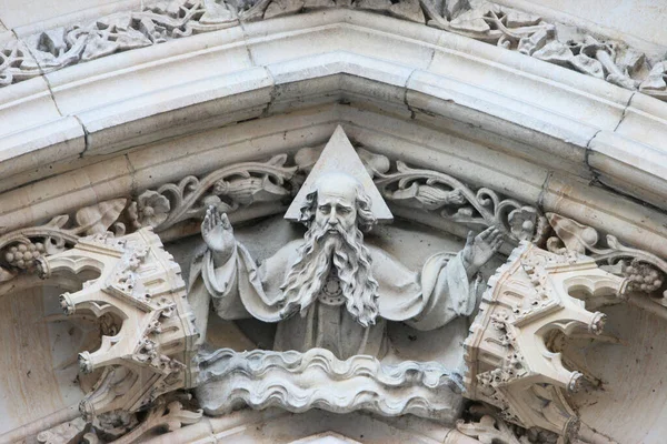 Iglesia San Pedro San Pablo Escultura Dios República Checa — Foto de Stock