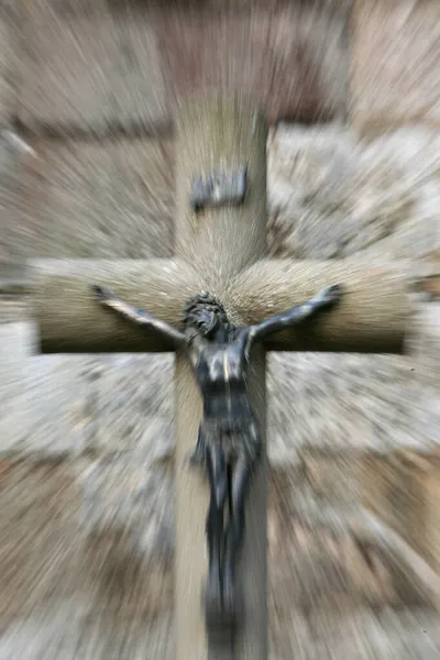 Christus Aan Het Kruis Een Kruisbeeld Frankrijk — Stockfoto