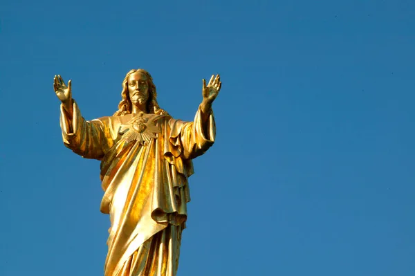 Estátua Jesus Cristo Basílica Fátima — Fotografia de Stock