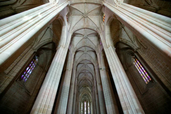 Intérieur Batalha Monaster Nef Portugal — Photo