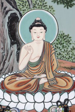 Buda 'nın hayatı. Öğretmenlik. Budist tapınağı. Güney Kore.