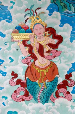Tibet tanrıçası. Kopan manastırı. Nepal. 