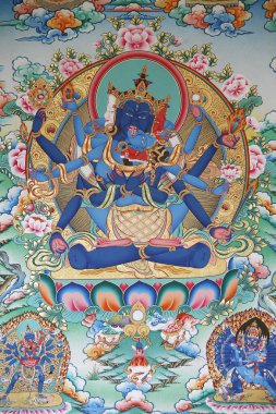 Tibet tantrik tanrıçası. Kopan manastırı. Nepal. 