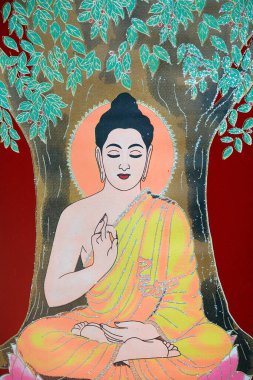 Buda kutsuyor. Thangka. Nepal. 