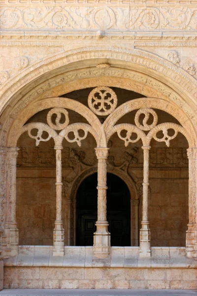 Gothic Cloister Jeronimos Monastery Portugal — Stock Photo, Image