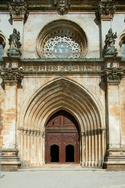 Santa Maria Abbey Door Architecture Portugal — Stock Photo, Image