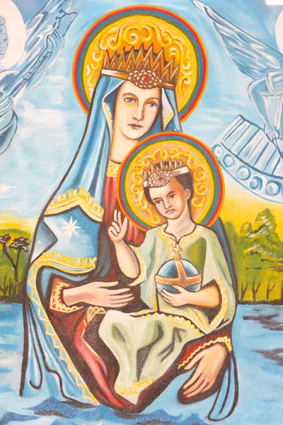 Affresco Della Madonna Del Togo Togo — Foto Stock