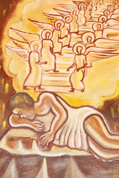 Pittura Nella Chiesa Della Madonna Del Togo Scala Giacobbe Togo — Foto Stock
