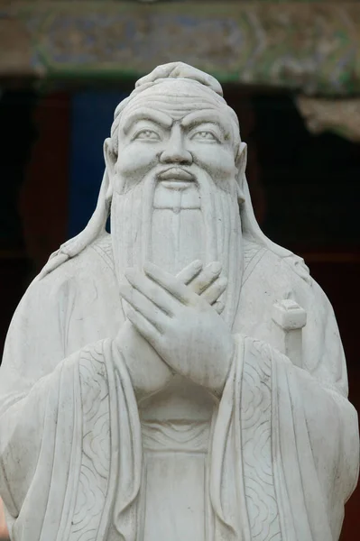 Der Konfuzius Tempel Peking Statue China — Stockfoto