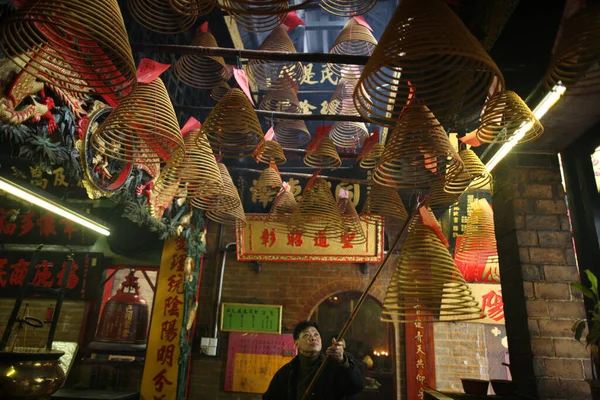 Pau Kong Tempel Wierookspoelen China — Stockfoto