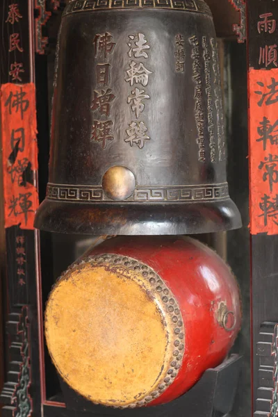 Chrám Kun Iam Zvonek Buben Čína — Stock fotografie