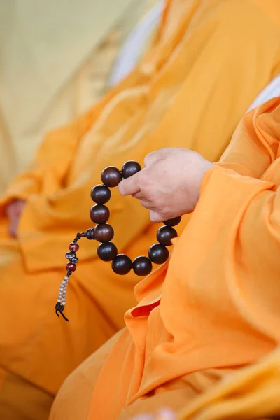 Conta Oração Budista Fechar Mãos França — Fotografia de Stock