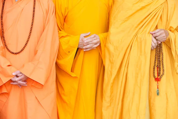Budist Rahipler Elleri Yakın Çekim Fransa — Stok fotoğraf