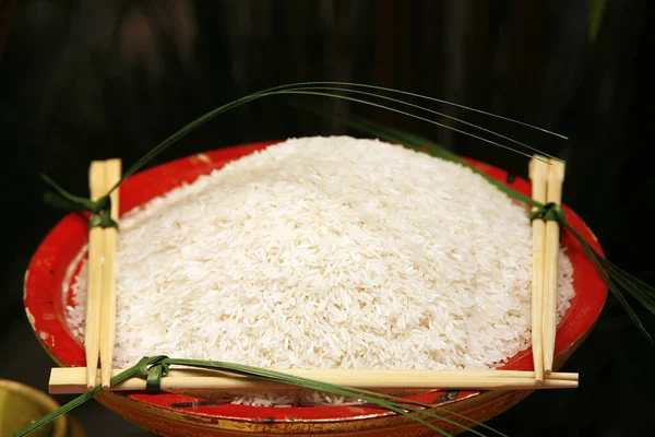 Rice Offering Buddhist Temple France — Stock Photo, Image