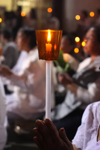 Fête Jour Wesak Dans Temple Bouddhiste France — Photo