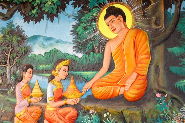 Monastero Preah Prom Rath Vita Del Buddha Rinunzia Una Mattina — Foto Stock