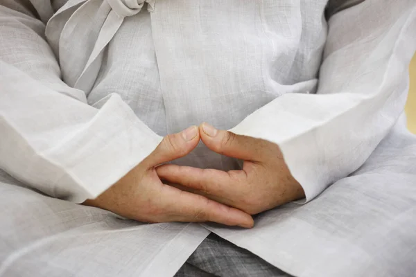 Meditação Zen Fechar Mãos Coreia Sul — Fotografia de Stock