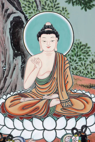 Život Buddhy Učím Buddhistický Chrám Jižní Korea — Stock fotografie