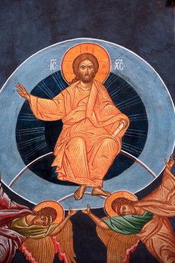 İsa 'nın Yükselişi. Saint-Antoine-le-Grand Ortodoks Kilisesi. Fransa. 