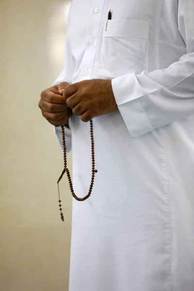 Contas Oração Muçulmanas Mesquita Jumeirah Emirados Árabes Unidos — Fotografia de Stock