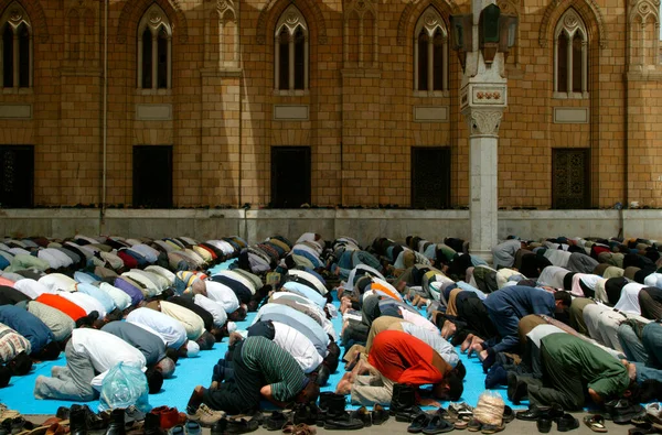 Пятничная Молитва Мечети Аль Хусейн Египет — стоковое фото