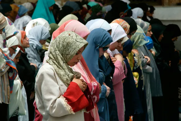 Oración Del Viernes Mezquita Hussain Mujeres Egipto — Foto de Stock