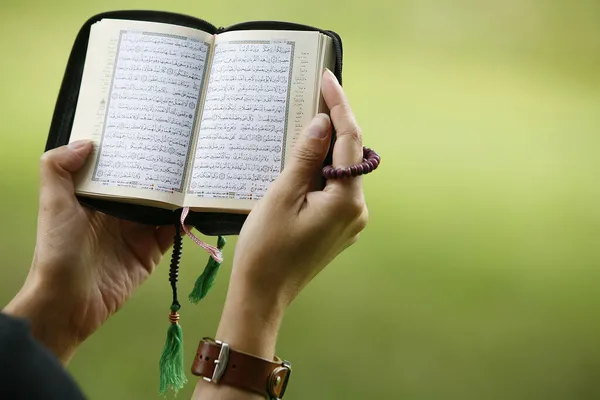 Moslimvrouw Die Koran Leest Frankrijk — Stockfoto