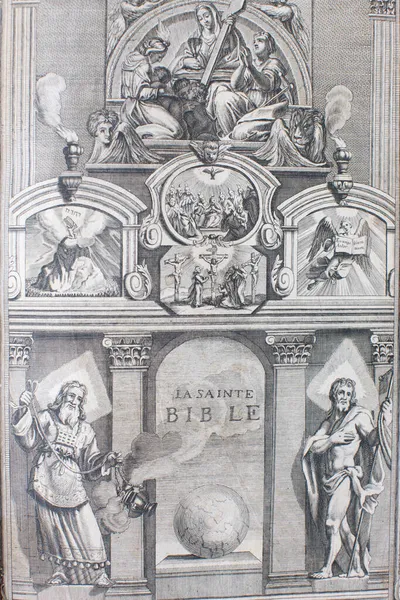 Sainte Bible Français Xviiie Siècle Suisse — Photo