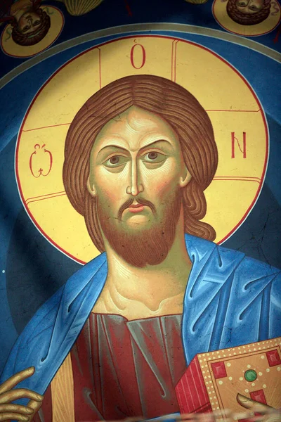 Yüce Tanrım, pantokrator. Saint-Antoine-le-Grand Ortodoks Kilisesi. Fransa. 