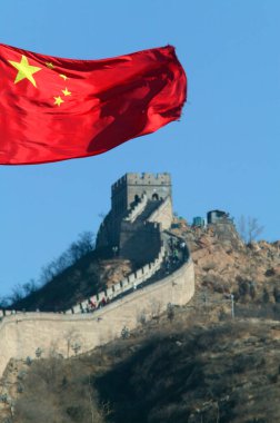 Badaling 'deki Çin Seddi. Çin. 