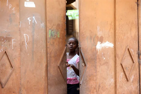 African Child Door Mali — Stock Photo, Image