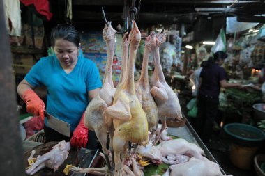Phnom Penh 'deki Rus pazarı. Kamboçya. 