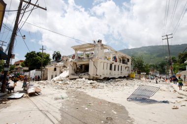 2010 depreminin enkazı. Haiti. 