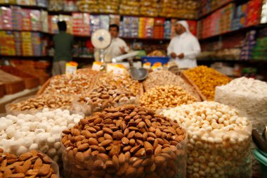 Eski Souq veya souq Waqif. Doha! Katar. 