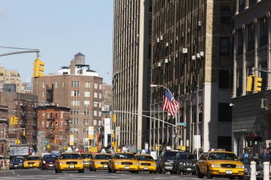 New York 'ta taksi. Amerika Birleşik Devletleri. 