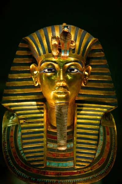 图坦卡蒙的丧葬面具 埃及古物博物馆 — 图库照片