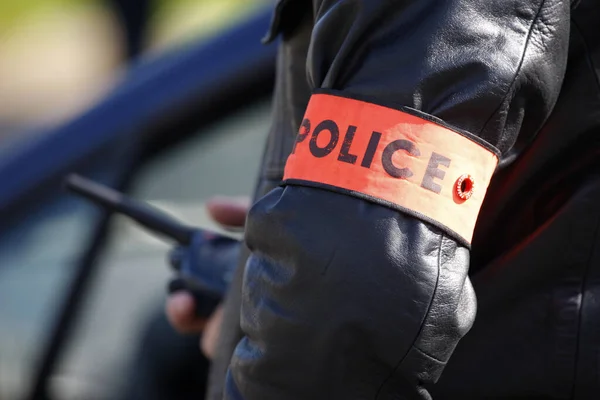 Etiqueta Policía Francia Francia —  Fotos de Stock