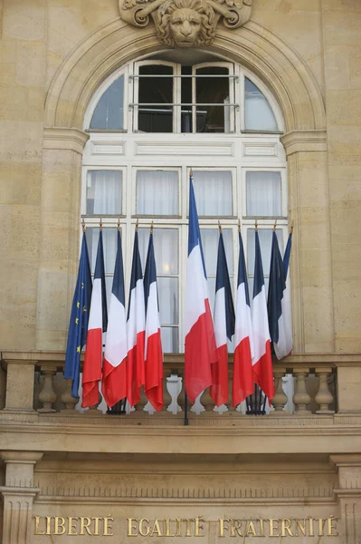 Francuskie Flagi Liberte Egalite Fraternite Symbol Francji Francja — Zdjęcie stockowe