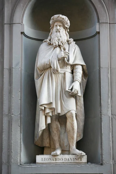 Leonardo Vinci Statue Italy Stock Image