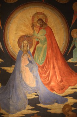 Saint-Ferdinand-des-Ternes Kilisesi. Mary 'nin taç giyme töreni Fransa. 