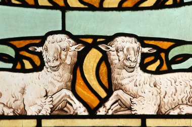 Kuzu boyalı Roma Katolik Kilisesi. Fransa. 