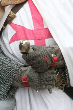 Ortaçağ Provins Festivali. Şövalye Templar. Fransa. 