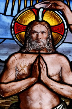 İsa 'nın vaftiz töreni. Roma Katolik Kilisesi. Fransa. 