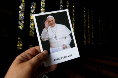 Papa 'nın kutsal görüntüsü. Fransa. 