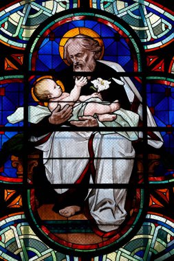 Aziz Joseph ve İsa çocuğu. Roma Katolik Kilisesi. Fransa. 