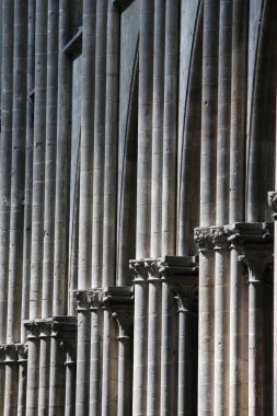 Notre-Dame de Rouen Katedrali. Nave 'in sütunları. Fransa. 