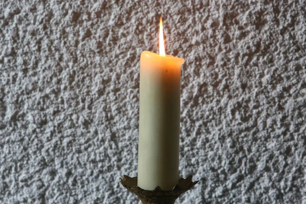 Candle Saint Germain Hermitage France — Stock Photo, Image